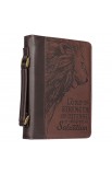 BBM703 - Bible Cover Brown Lord is My Strength Exodus 15:2 - - 3 