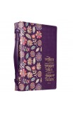 BBM667 - Bible Cover Purple Floral I Know the Plans Jer 29:11 - - 4 