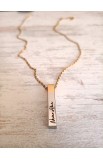 SC0185 - NEVER ALONE VERTICAL BAR NECKLACE - - 2 