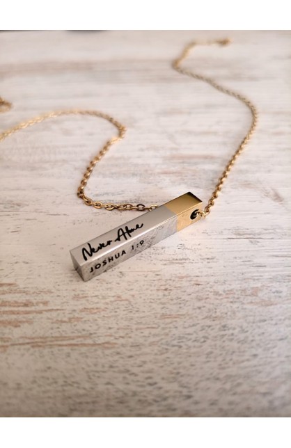 SC0185 - NEVER ALONE VERTICAL BAR NECKLACE - - 1 