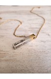 SC0185 - NEVER ALONE VERTICAL BAR NECKLACE - - 1 