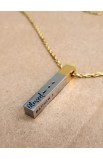 SC0193 - BLESSED VERTICAL BAR NECKLACE - - 2 