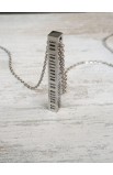 SC0180 - BEAUTIFUL ONE VERTICAL BAR NECKLACE - - 3 