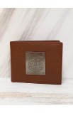 WT137 - Wallet Leather Brown Blessed is the Man Badge Jer 17:7 - - 5 