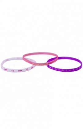 SC0003-5 - LOVE ONE ANOTHER 3 THIN SILICONE BRACELETS - - 1 