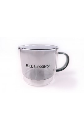 TCMG002 - FULL BLESSINGS GREY VINTAGE CUPS GLASS MUG - - 1 