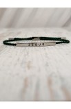 SC0200 - JESUS BRAIDED ROPE GREEN BRACELET - - 5 