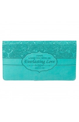 CHB038 - Wallet Teal Everlasting Love Jer 31:3 - - 1 