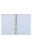 JLW129 - Journal Spiral bound Black Feathers He Will Cover You Ps 91:4 - - 4 