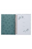 JLW133 - Journal Wirebound White/Teal/Gold My Grace 2 Cor 12:9 - - 3 