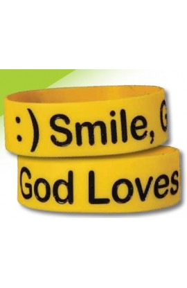 WSBJ101 - SMILE WIDE SILICONE BRACELET - - 1 