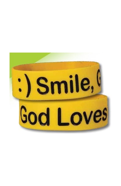 WSBJ101 - SMILE WIDE SILICONE BRACELET - - 1 