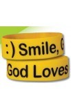 WSBJ101 - SMILE WIDE SILICONE BRACELET - - 1 