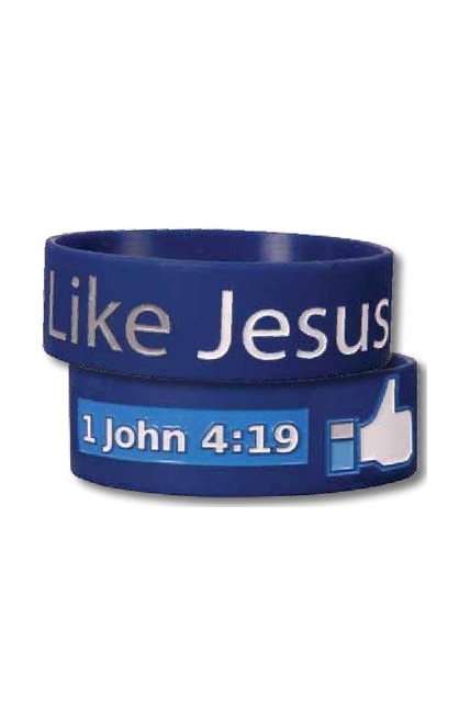 WSBJ103 - I LIKE JESUS WIDE SILICONE BRACELET - - 1 