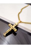 SC0212 - HE KNOWS MY NAME GOLD CROSS PENDANT CHAIN - - 5 