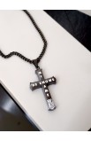 SC0213 - HE KNOWS MY NAME BLACK CROSS PENDANT CHAIN - - 3 