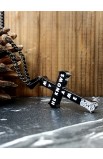 SC0213 - HE KNOWS MY NAME BLACK CROSS PENDANT CHAIN - - 8 