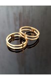 R02S - DOUBLE LINE CROSS RING GOLD PLATED - - 10 