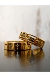 R11S - YOUR WILL CROSS RING GOLD PLATED ARABIC لتكن مشيئتك - - 8 