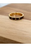 R14S - FEARLESS RING BLACK & GOLD PLATED - - 2 