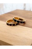 R14S - FEARLESS RING BLACK & GOLD PLATED - - 1 