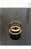 R14S - FEARLESS RING BLACK & GOLD PLATED - - 4 