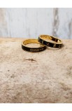 R14S - FEARLESS RING BLACK & GOLD PLATED - - 5 