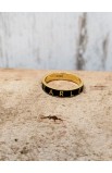 R14S - FEARLESS RING BLACK & GOLD PLATED - - 6 