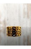 R06S - JESUS CROWN RING GOLD PLATED - - 9 