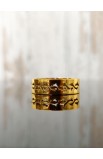 R06S - JESUS CROWN RING GOLD PLATED - - 10 