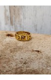 R06S - JESUS CROWN RING GOLD PLATED - - 12 
