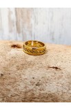 R06S - JESUS CROWN RING GOLD PLATED - - 11 