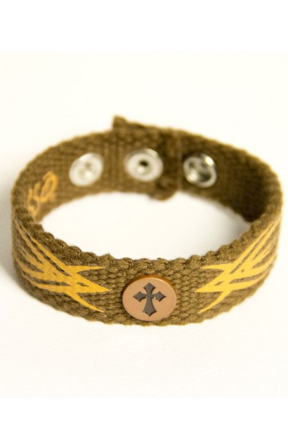 FGCB104 - TRIBAL CROSS FAITH GEAR CANVAS BRACELET - - 1 