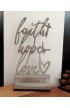 HDW071 - 20 CM GREIGE WOOD FAITH HOPE LOVE - - 1 