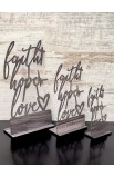 HDW071 - 20 CM GREIGE WOOD FAITH HOPE LOVE - - 6 