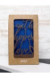 HDW065 - 10 CM BROWN WOOD FAITH HOPE LOVE - - 2 