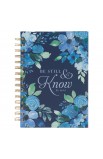 JLW142 - Journal Wirebound Navy Floral Be Still Ps 46:10 - - 1 