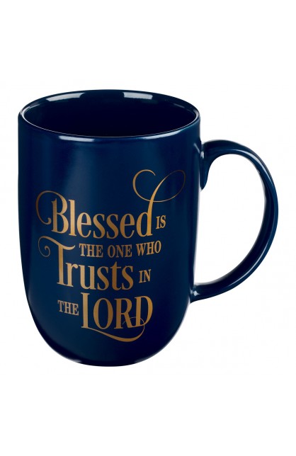 MUG904 - Mug Navy Blessed is the One Who Trusts Jer 17:7 - - 1 