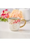 MUG893 - Mug Gray White Floral Love 1 Cor 16:14 - - 3 