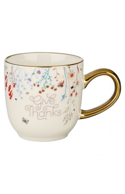 MUG894 - Mug White Give Thanks 1 Thess 5:18 - - 1 