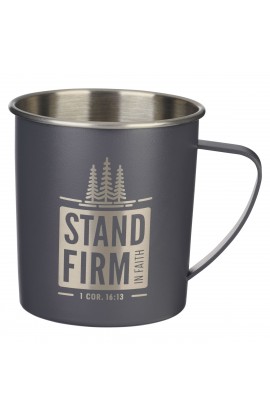 SMUG238 - Mug SS Camp Gray Stand Firm 1 Cor 16:13 - - 1 