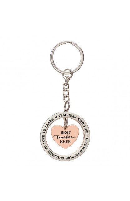 KMO088 - Key Ring in Tin Best Teacher Ever - - 1 