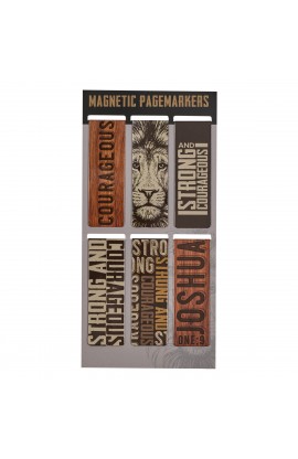 MGB078 - Magnetic Bookmark Set Strong and Courageous - - 1 