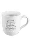 LCP18457 - Mug Lace Textured Loved White 16 oz - - 2 