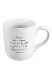 LCP18458 - Mug Lace Textured Joyful White 16 oz - - 2 