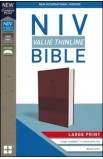 BK3084 - NIV Value Thinline Bible Large Print Leathersoft Burgundy Comfort Print - - 1 