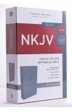 BK3107 - NKJV Single-Column Reference Bible Cloth Over Board Gray Comfort Print - - 1 