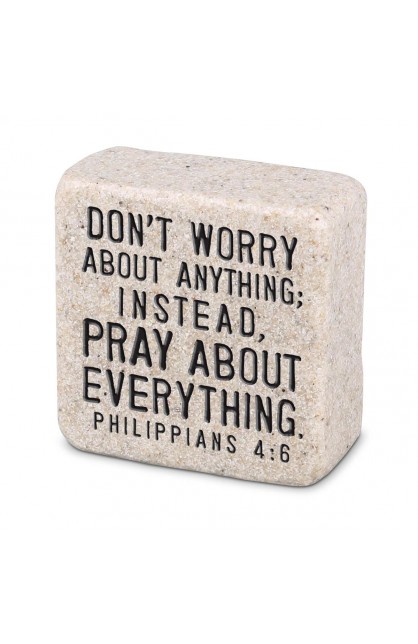 LCP40763 - Tabletop Scripture Stone Pray 2.25H - - 1 