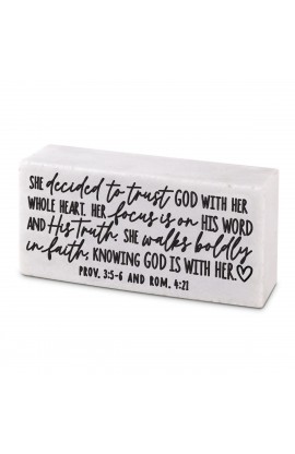 LCP40477 - Scripture Block She Trusts God - - 1 