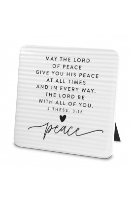 LCP40459 - Tabletop Plaque The Lord Of Peace 4X4 - - 1 